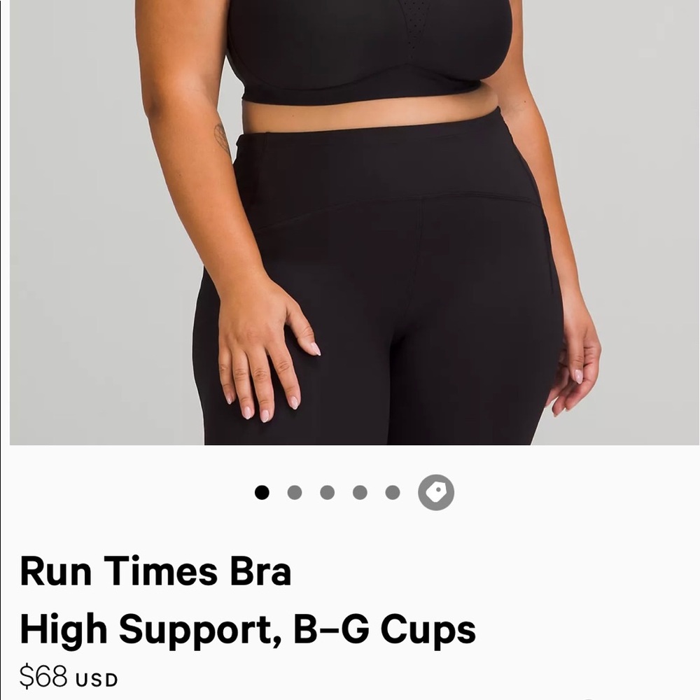 NWT Lululemon Run Times Bra high support 40DDD